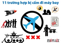 Inphographic: 11 trường hợp bị cấm đi máy bay