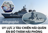 Uy lực 2 tàu chiến Hải quân Ấn Độ vừa thăm Hải Phòng