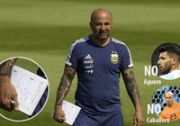 Argentina thay nửa đội hình, ‘cắt’ Aguero và thủ môn Caballero