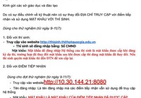 Thay đổi địa chỉ truy cập sử dụng mật khẩu của thí sinh