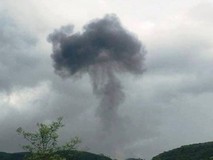 Hiện trường vụ máy bay quân sự Su-22...