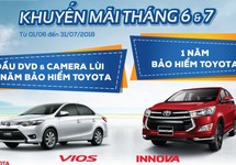 Toyota khuyến mãi mua xe Innova và Vios trong tháng 6 và 7