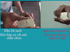 Cách đơn giản phát hiện đậu hũ có chứa thạch cao