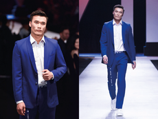 Thủ môn Bùi Tiến Dũng lần đầu trình diễn thời trang