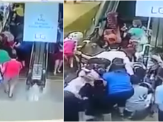 Clip thang cuốn đảo chiều bất ngờ, hàng chục người té nhào
