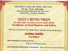 Tọa đàm về Giấy chứng nhận An toàn vệ sinh thực phẩm