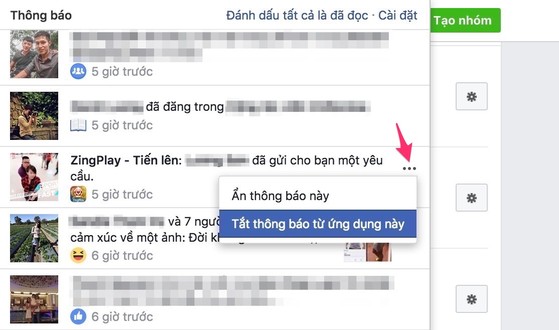 Cách tắt thông báo phiền phức trên Facebook