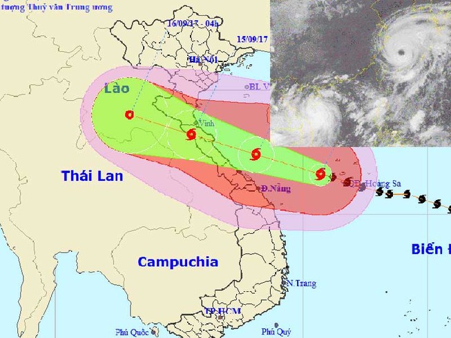 Bão giật 135 km/giờ