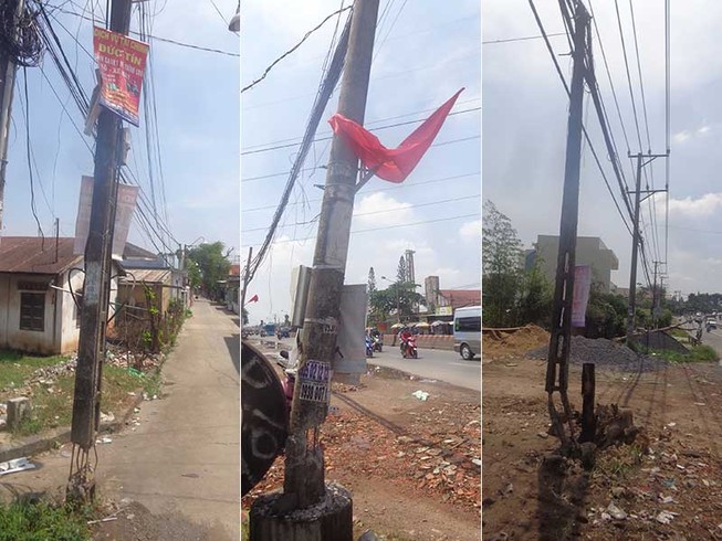 Nhiều trụ cáp sắp gãy!