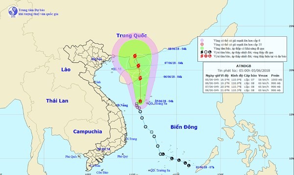 Áp thấp nhiệt đới sẽ mạnh lên thành bão
