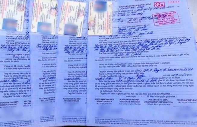 Có được dùng biên bản vi phạm hành chính để lái xe?