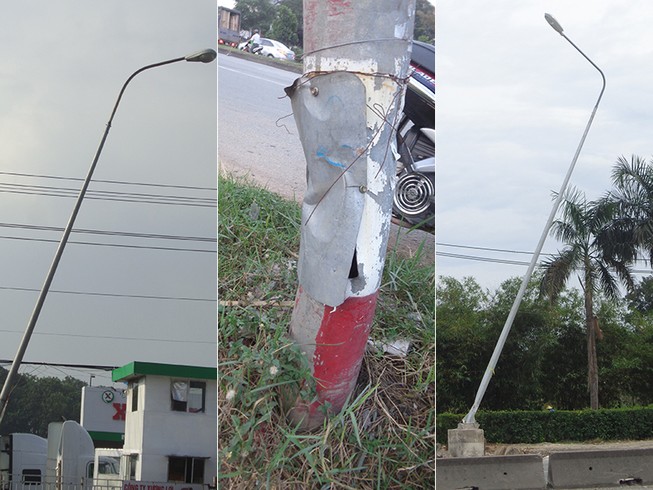 3 trụ đèn sắp đổ
