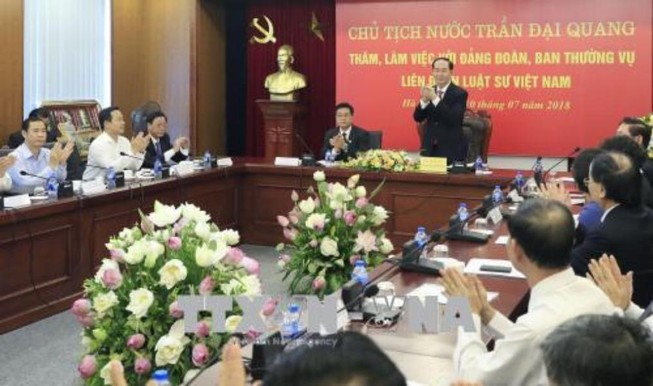 Chủ tịch nước làm việc với Liên đoàn Luật sư Việt Nam