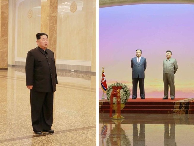 Ông Kim Jong-un lặng người viếng lăng người cha quá cố