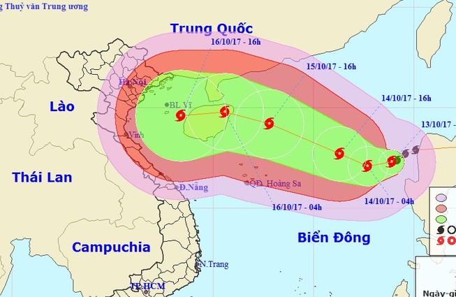 Bão giật cấp 16 tăng tốc, tiến vào biển Đông