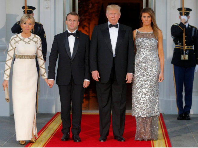 Loạt ảnh Mỹ đón chính thức Tổng thống Pháp Macron