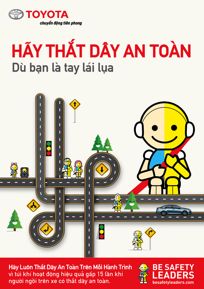 Hãy luôn thắt dây đai an toàn khi lái xe
