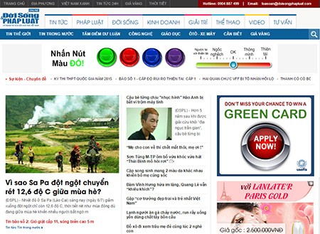 Báo Đời sống và Pháp luật bị phạt 30 triệu đồng