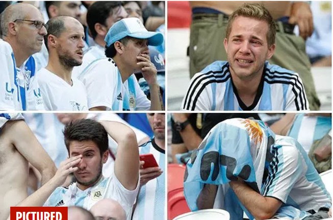Fan khóc hết nước mắt vì Argentina và Messi chia tay World Cup