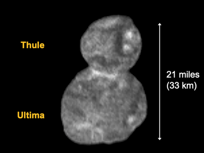 Cận cảnh vật thể Ultima Thule ở rìa hệ mặt trời