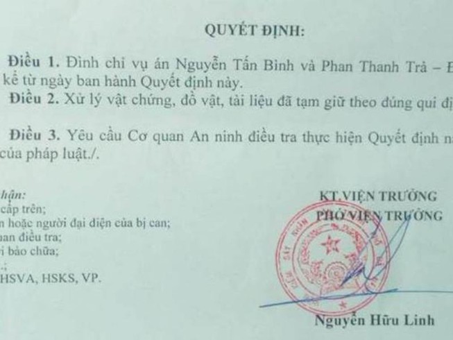 Đình chỉ vụ án sau khi tạm giam oan hơn 1 năm