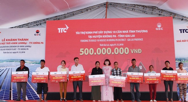 TTC khánh thành nhà máy điện mặt trời ở Gia Lai