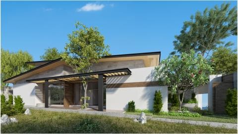 Ngôi nhà 1 tầng hòa quyện với thiên nhiên