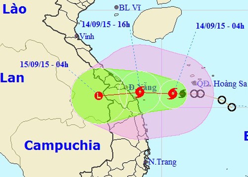 Chiều nay, bão số 3 áp sát ven bờ Đà Nẵng - Quảng Ngãi