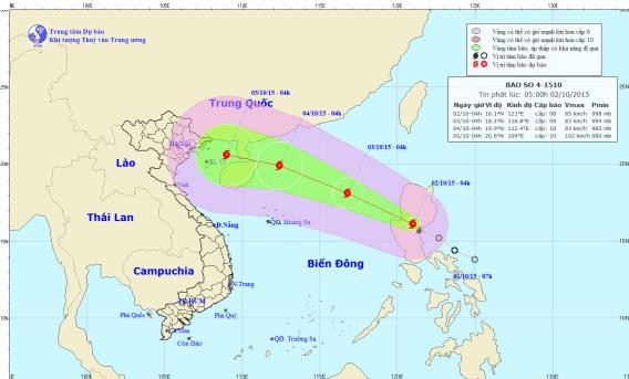 Bão MUJIGAE tiến sát biển Đông