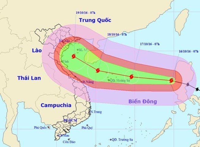Bão Sarika cấp 17 ảnh hưởng từ Nha Trang tới Quảng Ninh