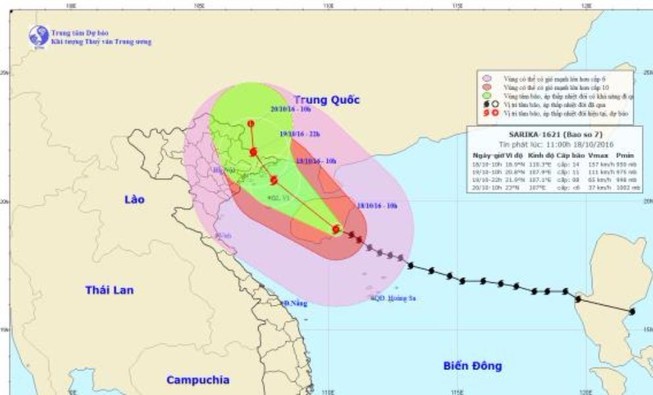 Bão số 7 gió giật cấp 8-9 ở khu vực đảo Bạch Long Vĩ