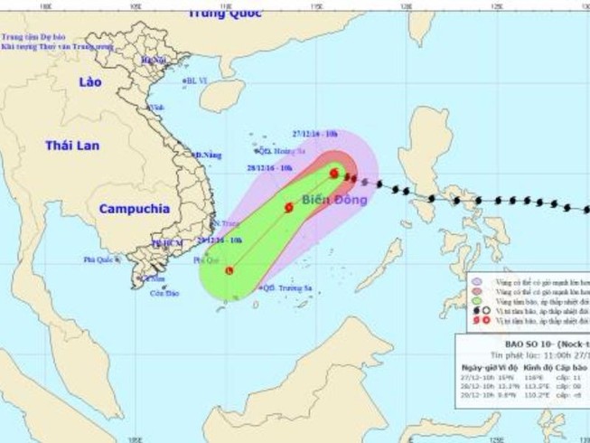 Bão Nock Ten vào biển Đông, báo động thiên tai cấp độ 3