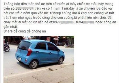 Vụ bắt cóc ở chợ Con Cuông là tin đồn thất thiệt