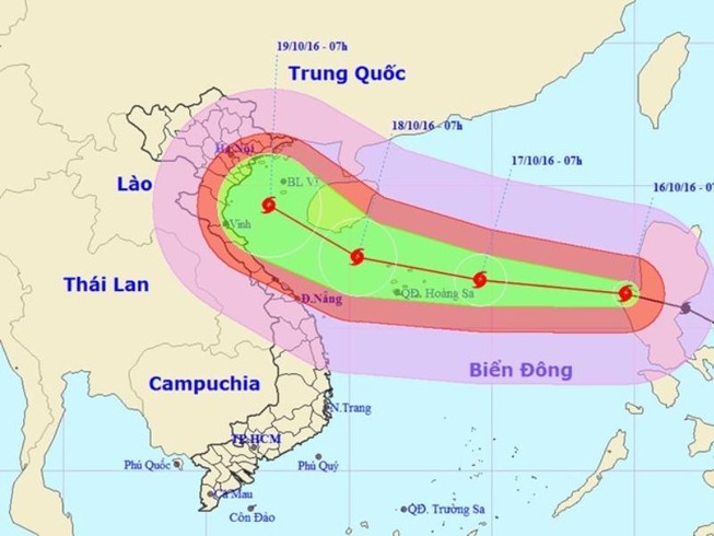 Bão Sarika vào biển Đông: Cấp độ rủi ro thiên tai cấp 3