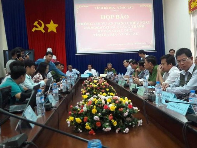 Họp báo vụ vợ con trưởng Ban Dân vận bị sát hại