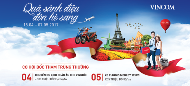Vincom - điểm hẹn du lịch hè 2017
