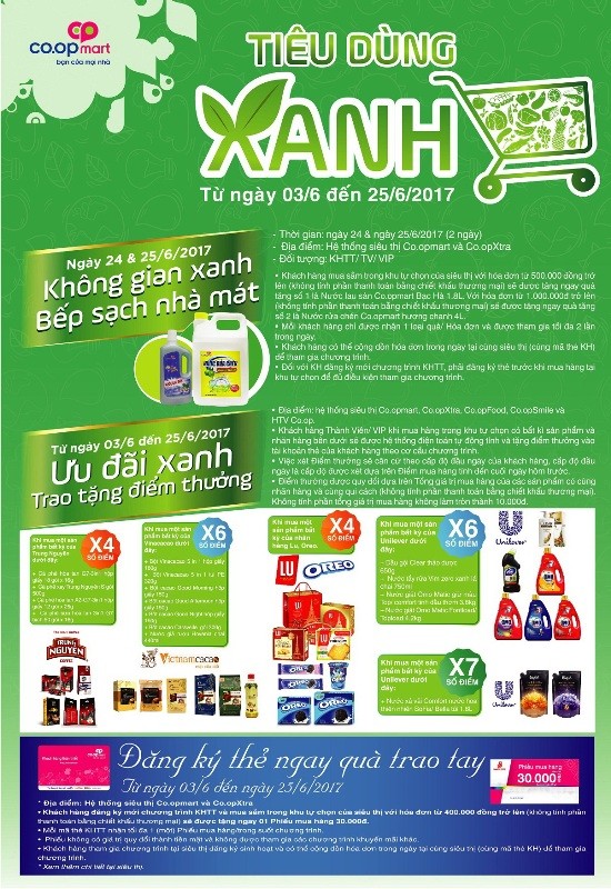 Đi Co.opmart mua sữa xanh, mỹ phẩm xanh giảm giá 