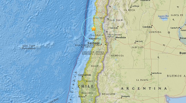 Chile lại xảy ra động đất mạnh 6,5 độ richter