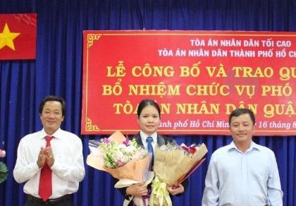 TP.HCM: Toà án quận Gò Vấp có thêm nữ phó chánh án