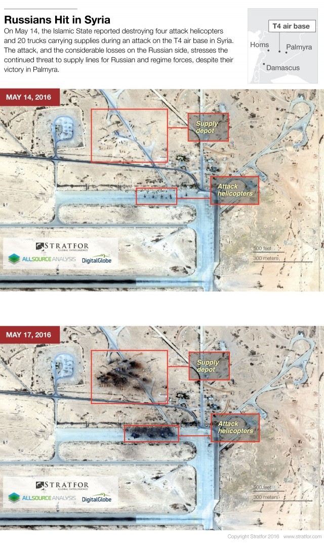 Nga bác bỏ tin IS phá hủy 4 trực thăng Nga ở Syria