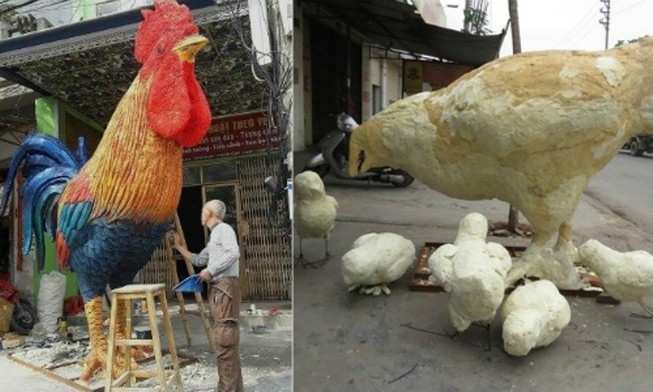 Mô hình gà lạ tại Hải Phòng gây sốt mạng xã hội