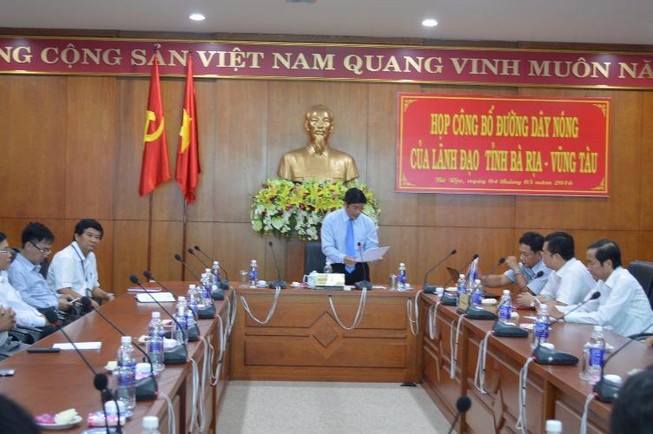Bà Rịa-Vũng Tàu công bố đường dây nóng của lãnh đạo