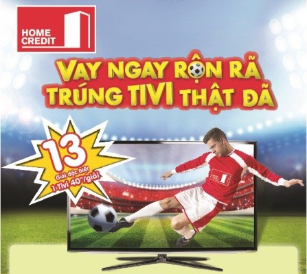 Trúng Tivi 40 inch xem Euro Cup cùng Home Credit