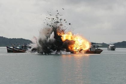 Indonesia đánh chìm sáu tàu đánh bắt cá của Việt Nam