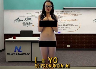 Giáo viên khỏa thân dạy tiếng Anh trên truyền hình