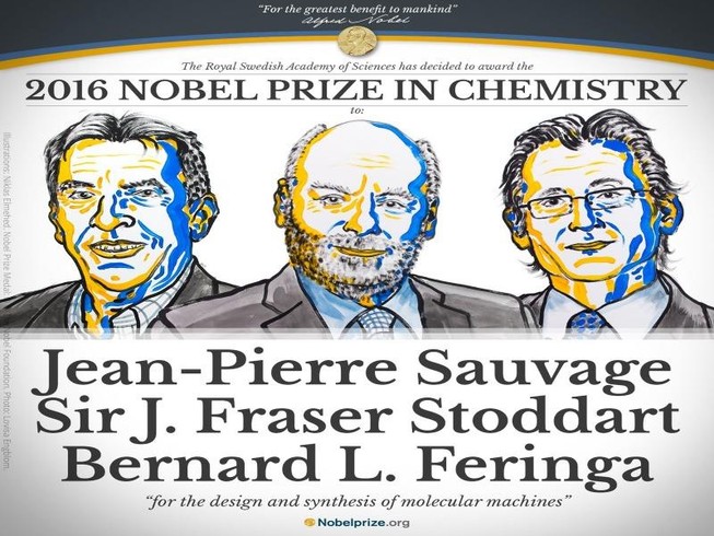 Nobel Hóa học 2016 vinh danh 'những cỗ máy phân tử'