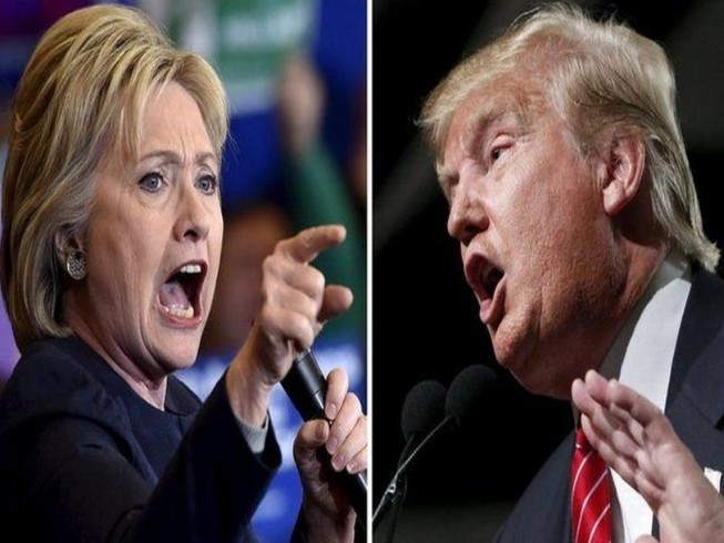 Trump bất ngờ dẫn trước khiến bà Clinton lo sốt vó