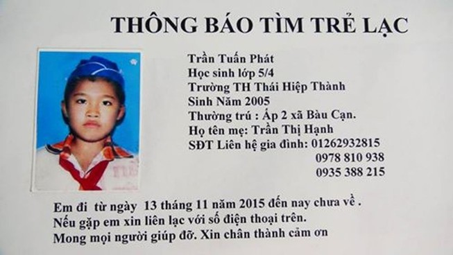 Đồng Nai: Lại thêm một học sinh nghi bị mất tích