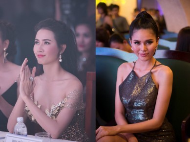 Phan Thị Mơ diện đầm xẻ cao hút mắt đọ sắc cùng Á hậu Kim Nguyên