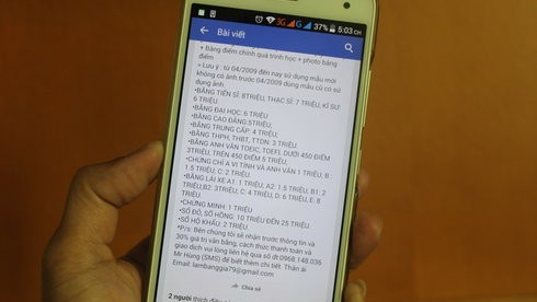 Lừa đảo bán bằng giả